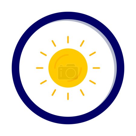 Ilustración de Icono plano del sol vector ilustración - Imagen libre de derechos