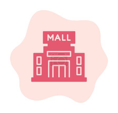 Ilustración de Shopping Mall icono web, ilustración de vectores - Imagen libre de derechos