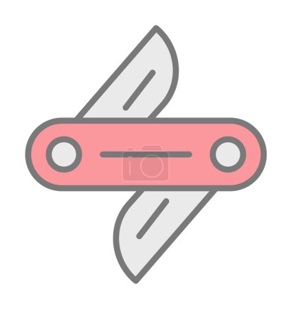 Schweizer Messer Icon Vektor isoliert auf weißem Hintergrund 