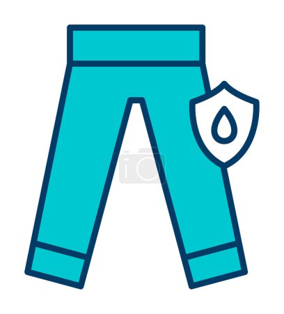 Ilustración de Pantalones impermeables icono vector ilustración - Imagen libre de derechos