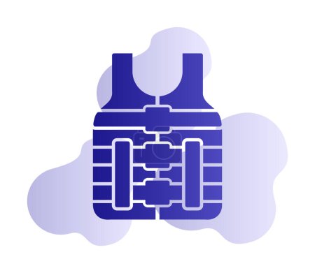 Illustration for Safety Vest icon, vector illustration simple design - Royalty Free Image