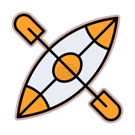 Illustration for Simple Kayak Boat icon, vector illustration - Royalty Free Image