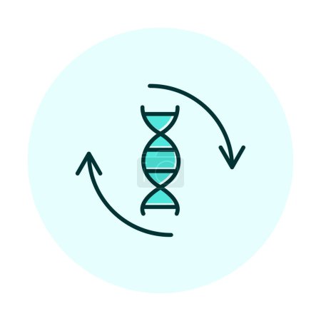 Illustration for Simple flat molecule of dna  icon vector illustration design - Royalty Free Image