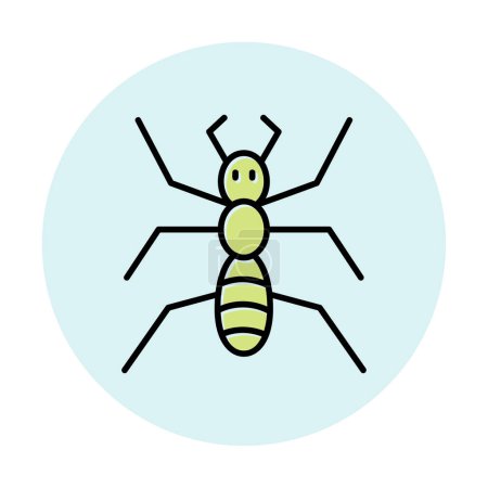 Illustration for Simple flat Ant insect icon illustration - Royalty Free Image