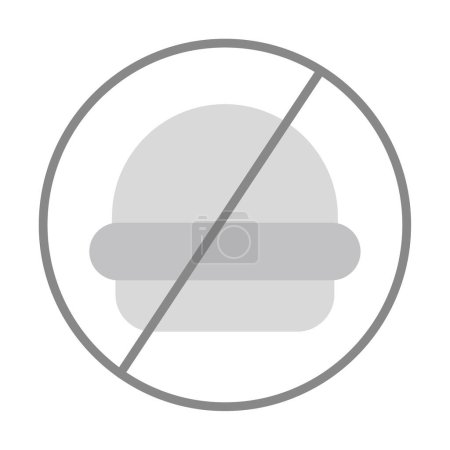 Illustration for No fast food icon, vector illustration - Royalty Free Image