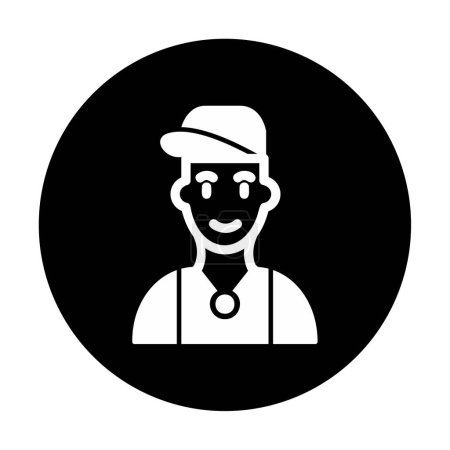 Téléchargez les illustrations : Illustration vectorielle de l'icône Hip Hop Man - en licence libre de droit
