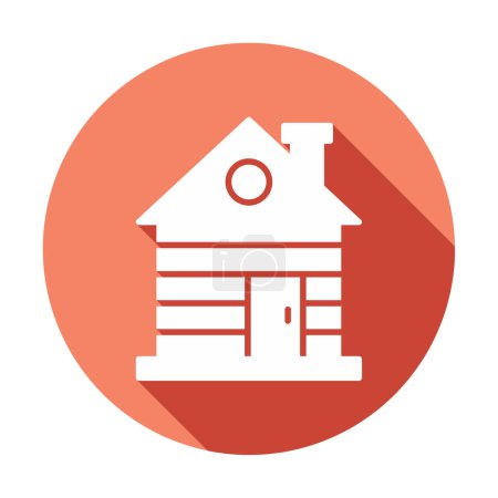 Illustration for Wooden house icon, vector illustration - Royalty Free Image