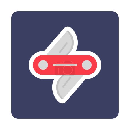 Ilustración de Vector icono cuchillo suizo aislado sobre fondo blanco - Imagen libre de derechos