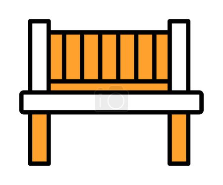 Illustration for Bench icon, vector illustration simple design - Royalty Free Image