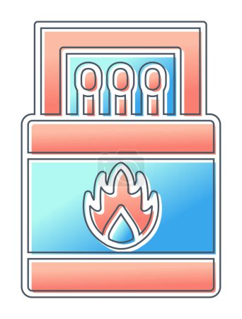 Illustration for Simple flat  Matches icon vector illustration - Royalty Free Image