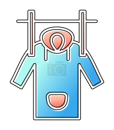 Wet Coat web icon, vector illustration