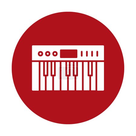 Téléchargez les illustrations : Piano icône de musique illustration vectorielle - en licence libre de droit