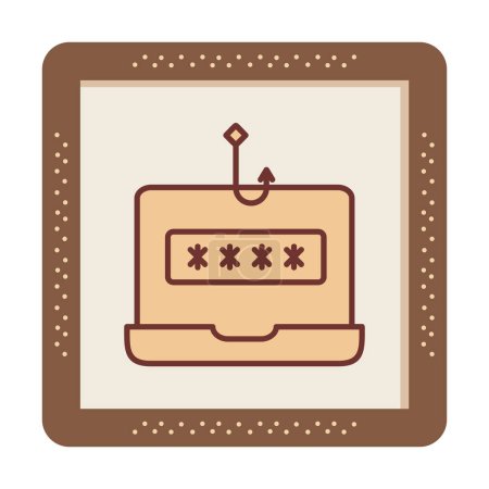 Illustration for Phishing  icon, flat design illustration design - Royalty Free Image