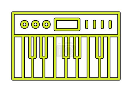 Illustration for Piano music icon vector illustration - Royalty Free Image