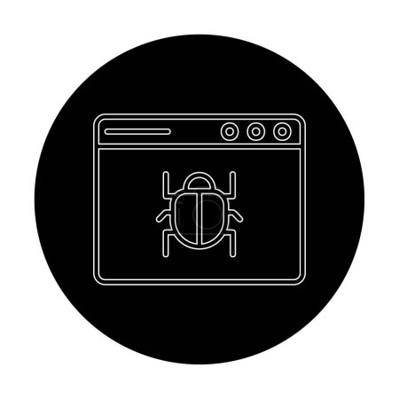 Illustration for Bug sign icon. Virus symbol, vector illustration. - Royalty Free Image