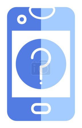 Ilustración de Icono de ayuda o soporte móvil, ilustración vectorial - Imagen libre de derechos