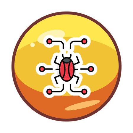 Illustration for Simple Digital virus icon, vector illustration - Royalty Free Image
