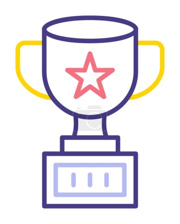 Illustration for Simple prize trophy  icon  illustration design - Royalty Free Image