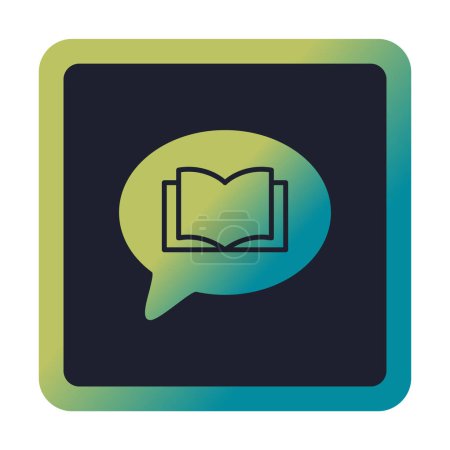 Illustration for Chat book icon, vector illustration - Royalty Free Image