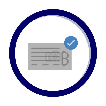 Téléchargez les illustrations : Bank Check icône web, illustration vectorielle - en licence libre de droit