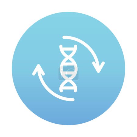 Illustration for Simple flat molecule of dna  icon vector illustration design - Royalty Free Image