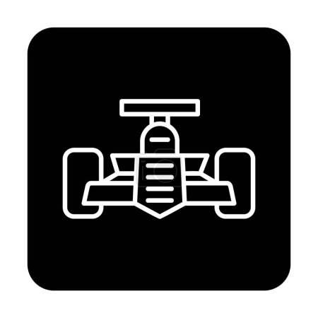 Téléchargez les illustrations : Illustration vectorielle simple d'icône de voiture de course - en licence libre de droit