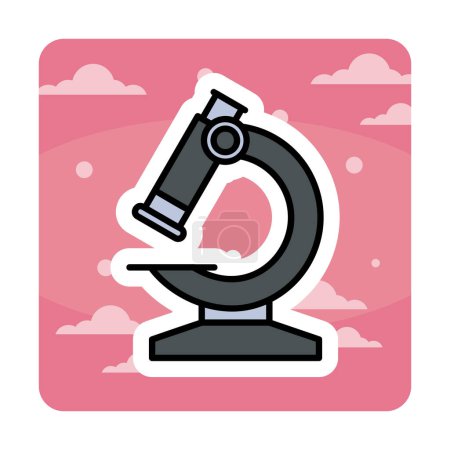 Illustration for Microscope. web icon vector illustration - Royalty Free Image
