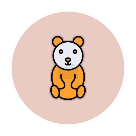 Illustration for Teddy Bear  icon vector, illustration - Royalty Free Image
