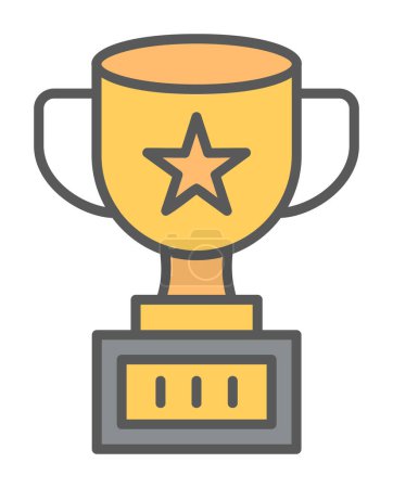 Illustration for Simple prize trophy  icon  illustration - Royalty Free Image