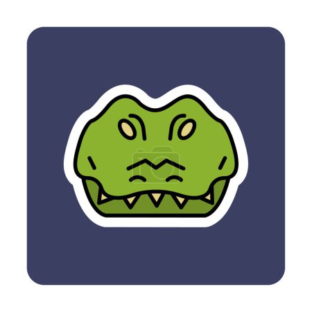 Illustration for Simple Crocodile icon, vector illustration - Royalty Free Image