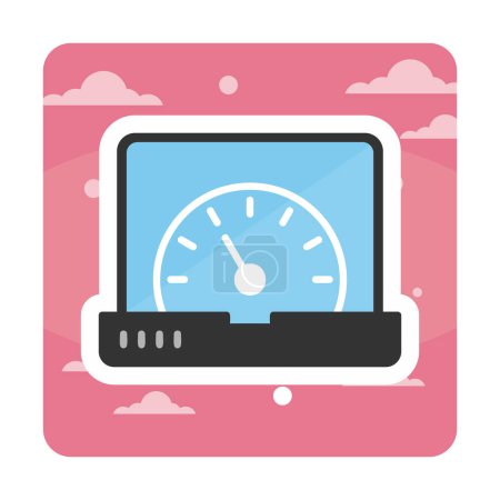 Ilustración de Prueba de velocidad vectorial icono web portátil, ilustración del vector - Imagen libre de derechos