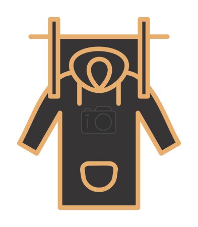Wet Coat icono web, ilustración vectorial