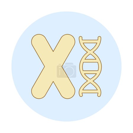Illustration for Simple Chromosome icon vector illustration - Royalty Free Image