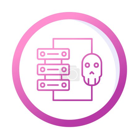 Illustration for Data center and Hacking  vector icon - Royalty Free Image