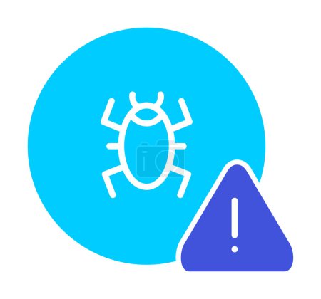 Ilustración de Ilustración simple icono de virus CD plana vector - Imagen libre de derechos