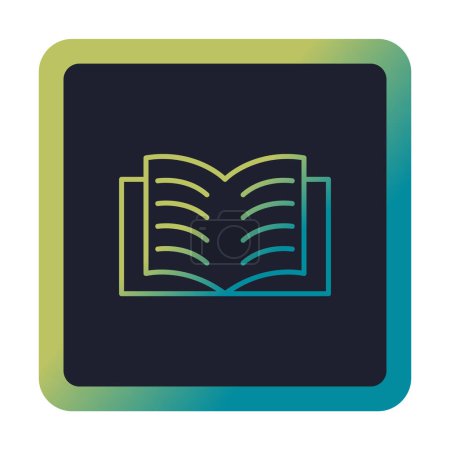 Téléchargez les illustrations : Simple web plat Open Book icône vectoriel design - en licence libre de droit
