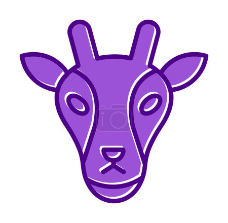 Illustration for Giraffe head web icon, vector illustration - Royalty Free Image