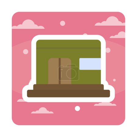 Ilustración de Bunker icono plano vector ilustración - Imagen libre de derechos