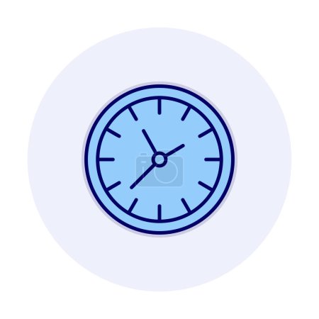 Ilustración de Icono del reloj, ilustración vectorial, símbolo de tiempo - Imagen libre de derechos