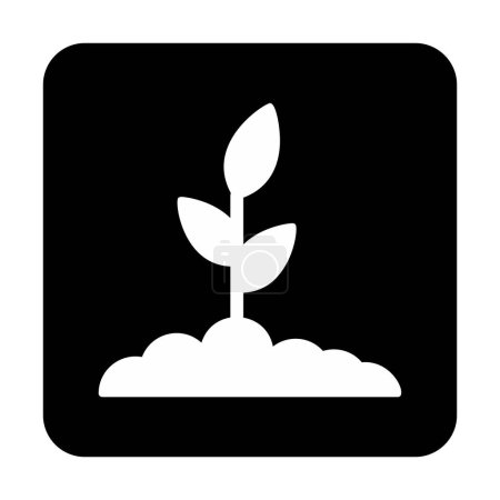 Téléchargez les illustrations : Plante poussant dans l'icône du sol, illustration vectorielle - en licence libre de droit