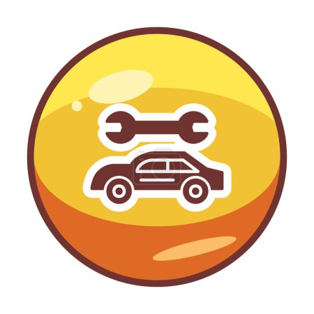 Illustration for Flat simple car Repair icon vector illustration design - Royalty Free Image