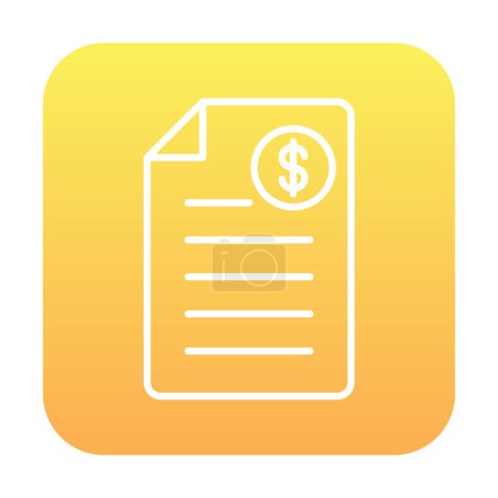 Illustration for Shopping Invoice vector color icon design - Royalty Free Image