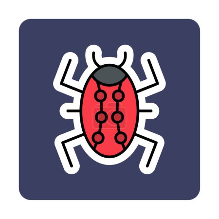 Ilustración de Bug icono web vector ilustración - Imagen libre de derechos