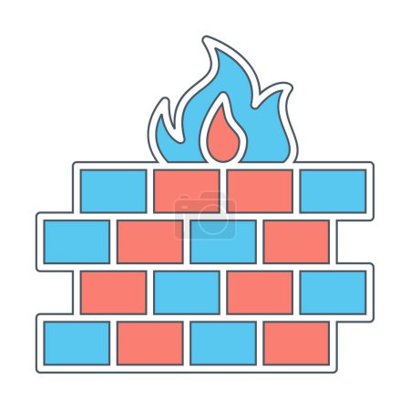 Téléchargez les illustrations : Illustration vectorielle de l'icône cheminée - en licence libre de droit