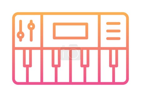 Illustration for Simple graphic Synthesizer icon vector illustration - Royalty Free Image
