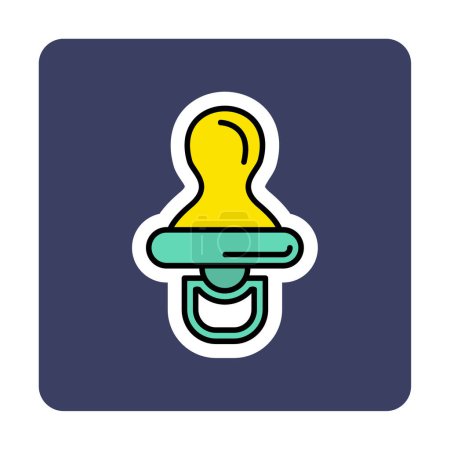 Baby pacifier line icon. linear sign  web design.