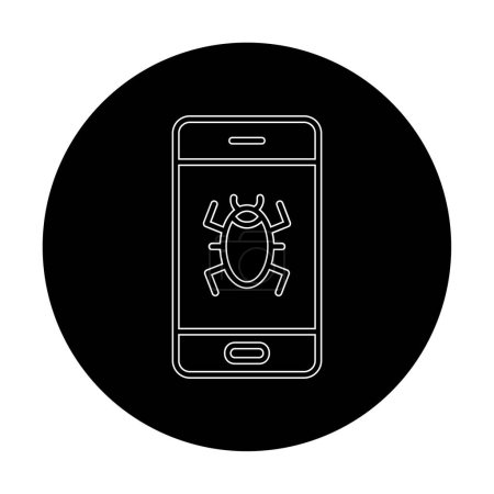 Téléchargez les illustrations : Smartphone avec illustration vectorielle Mobile Virus - en licence libre de droit