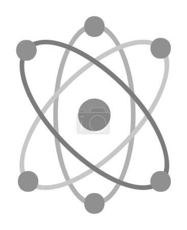 Ilustración de Icono de átomo en el estilo plano de moda, la ciencia icono vector ilustración - Imagen libre de derechos
