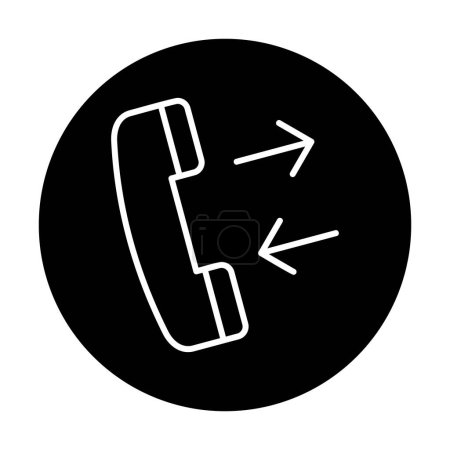 Ilustración de Abstracta llamada telefónica plana. icono ilustración - Imagen libre de derechos