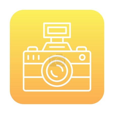 Téléchargez les illustrations : Illustration vectorielle de l'icône appareil photo - en licence libre de droit